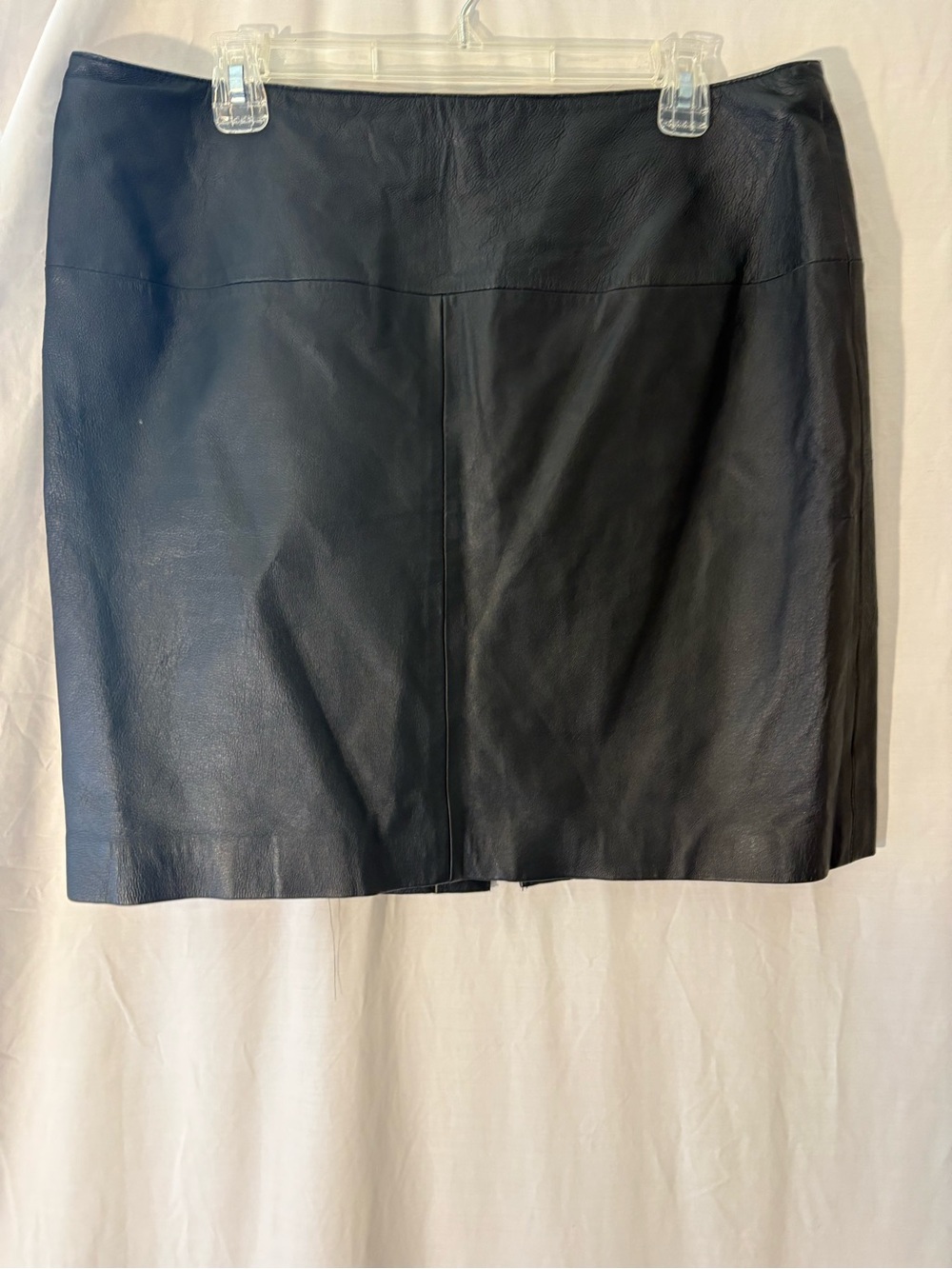 Newport News Black Leather Mini Skirt